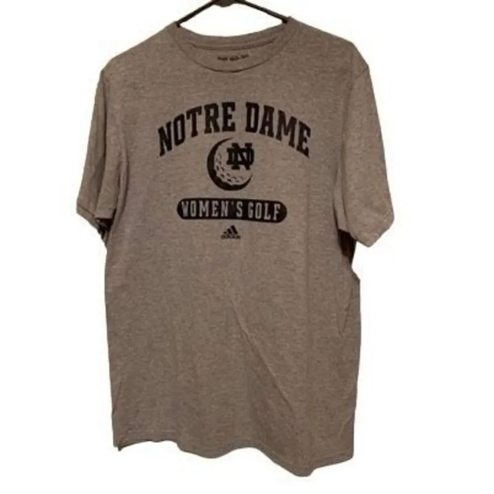 Notre Dame Women’s Golf Adidas Go-To Tee Size Large T-Shirt